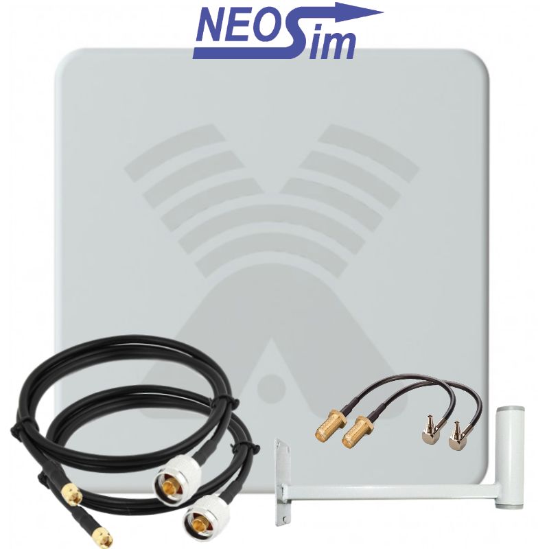Купить в NeoSim.ru комплект ANTEX Zeta для усиления 3G/4G (20 dBi)
