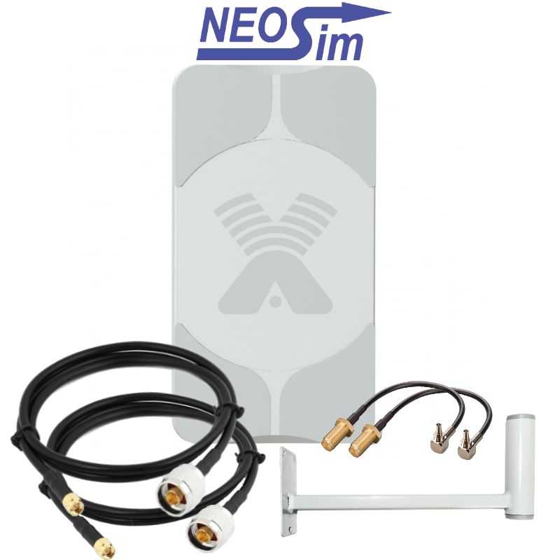 Купить в NeoSim.ru комплект ANTEX Agata-2 MIMO для усиления 3G/4G (17 dBi)